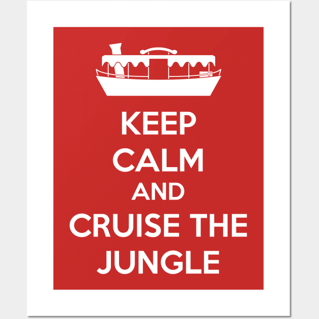 Cruise the Jungle white text Wall Art by old_school_designs